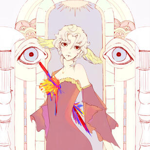 Half body rendered + background Half body rendered + background